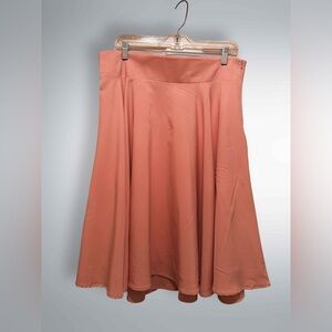 NWT Women’s Vintage Style High Waist Side Zip Flair Shirt Dusty Pink Size XL